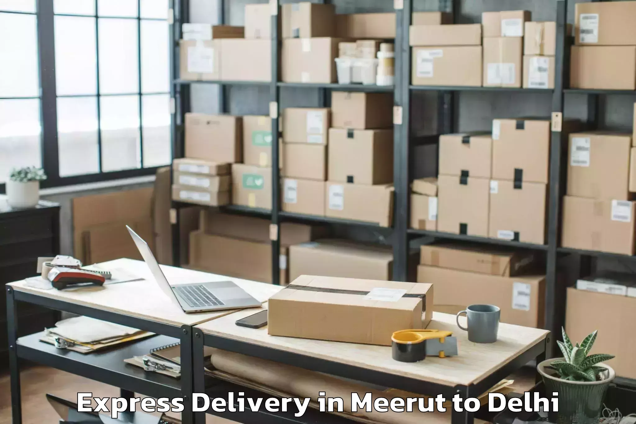 Book Meerut to Parliament Street Express Delivery Online